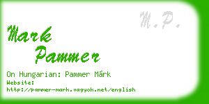 mark pammer business card